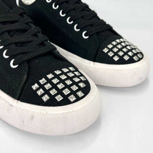 New Torrid Black Studded Platform Sneakers - Size 8WW - Picture 3 of 11